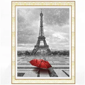 YIKEE алмазная живопись Полная площадь, Париж, diy Алмазная мозаика, 5d diy, алмазная вышивка пейзаж - Цвет: h140