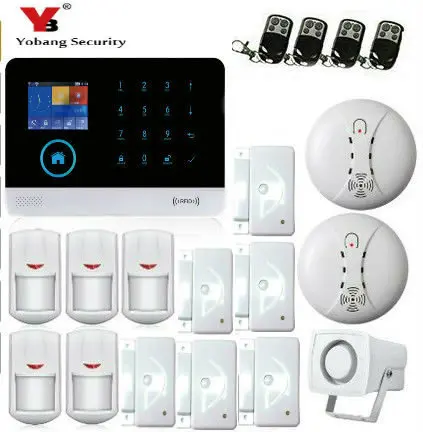 

YobangSecurity Touch Screen WIFI GSM GPRS Alarm System IOS Android APP Wireless Alarm Systems Security with Door Sensor Detector