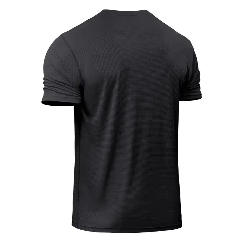 Высокоэластичная футболка для бега, для фитнеса, для мужчин, быстросохнущая, компрессионная, короткий рукав, футболки для тенниса, футбола, спортзала, облегающие Топы