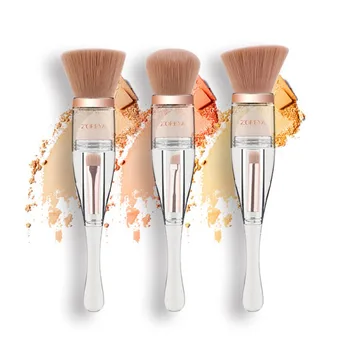 

New Arrival 3 In 1 Multi-functional Brushes Set Foundation Powder Blush Concealer Eyebrow Portable Brush Cosmetics Tools