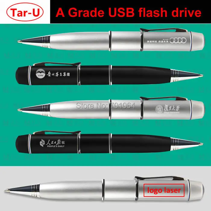 Хит продаж: 64 ГБ 32 16 ручки USB флэш накопитель 3 в 1 ручка с красным лазером|flash drive|usb