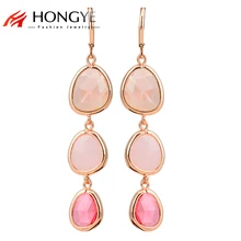 Серьги-капли для женщин, модное ювелирное изделие, цветные длинные висячие серьги с кристаллами из смолы, женские Серьги brincos