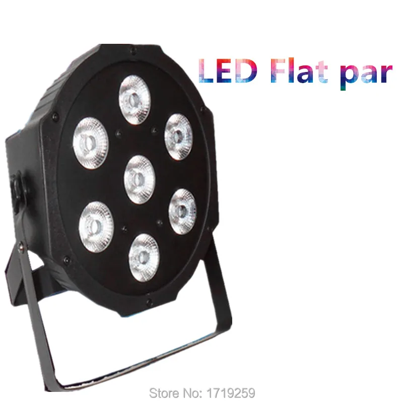 Беспроводной пульт дистанционного управления 7x9 Вт RGB DMX Led плоский светильник высокой мощности с профессиональным для вечерние дискотеки KTV DJ