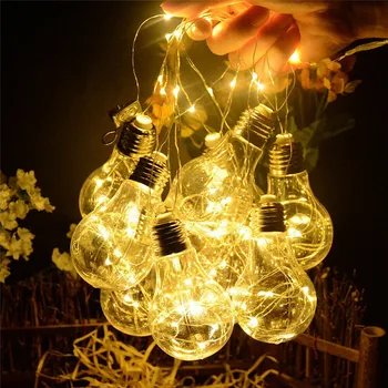 

100 LEDs 10 Bulbs Fairy Holiday Decor Light Outdoor Solar Lamp Copper Wire String Lights LED 3M Waterproof Garden Solar Light