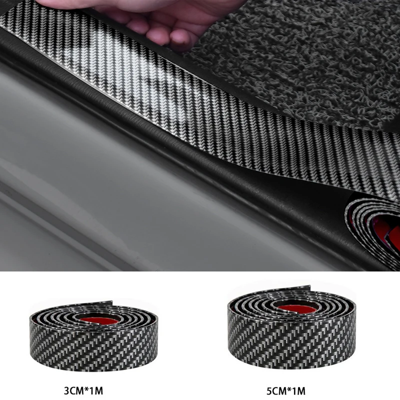 

Car Stickers 5D Carbon Fiber Rubber Door Sill Protector Goods Car Door Protector For KIA Toyota BMW Audi Mazda Ford Hyundai