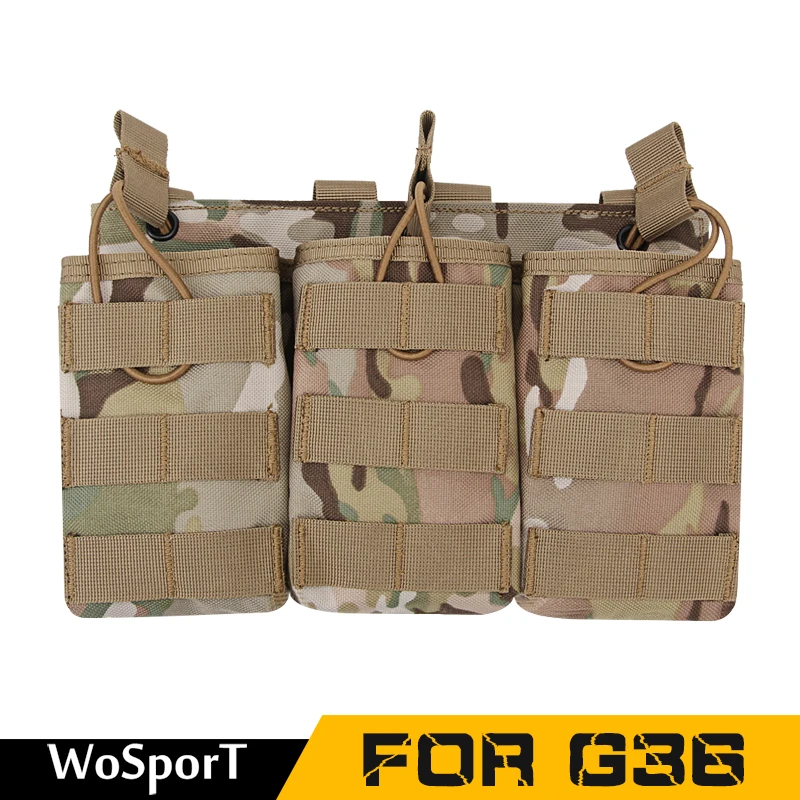

Camouflage Tactical Magazine Pouch Military Army MOLLE Vest Belt Hunting Utility Flashlight Bags Storage Bags FOR G36 WoSporT