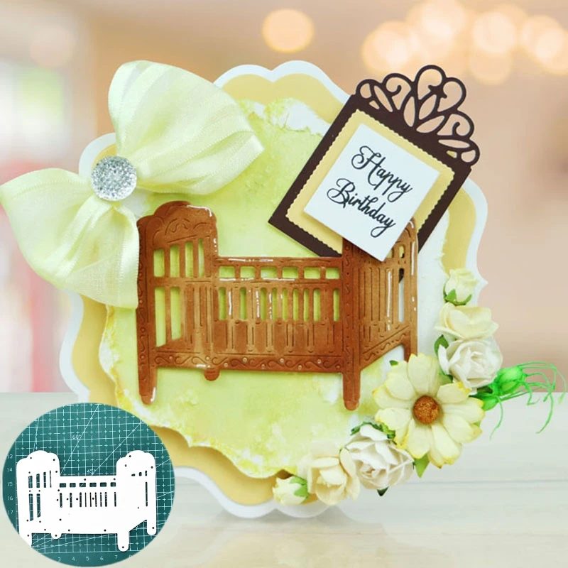 Children Baby Kids Bed Metal Cutting Dies Stencils for DIY Scrapbooking Photo Album Decorative Embossing DIY Paper Cards Making