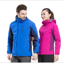 Открытый 3в1 треккинг Кемпинг спорт зима пара куртка для пеших прогулок лыжный для мужчин и женщин флисовая подкладка пальто для отдыха водонепроницаемый ветрозащитный