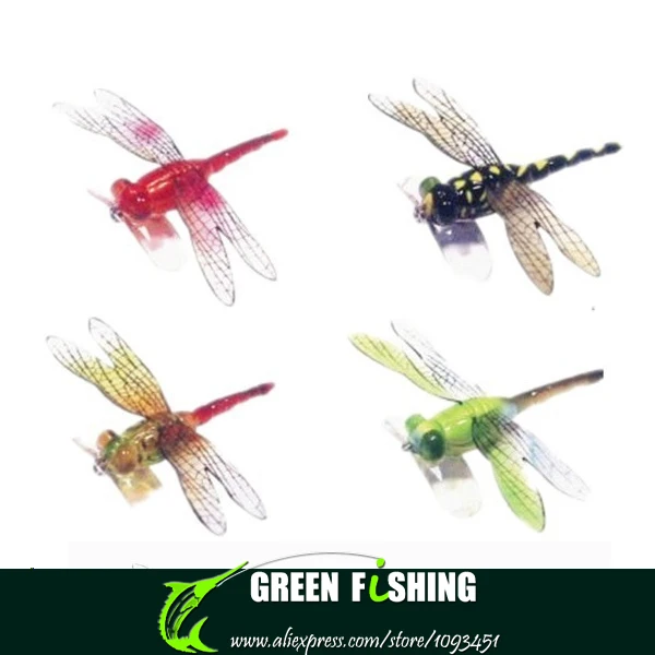 Free shipping wholesale 200X fishing lure topwater dragonfly bait