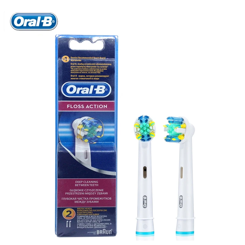 2pc Oral B EB25 Floss Action Replacement Tooth Brush Heads Deep Clean Rechargeable Rotation Oral-B Electric Toothbrush Heads