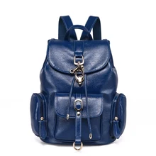 High Quality 2016 Fashion Women Backpack Genuine Leather Girls Female College Wind Schoolbag Backpacks High Gapacity