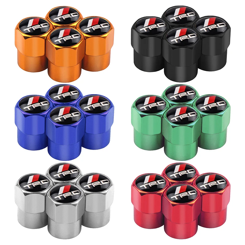 

4PCS/set Auto Accessories Wheel Tire Parts Valve Stem Caps Cover For Toyota CROWN REIZ TRD Racing LOGO Tire car accessories