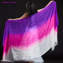Реквизит для танца живота, женская шелковая вуаль для танца живота 250*110 см, вуаль для танца живота для девочек, аксессуар Фата для танца живота