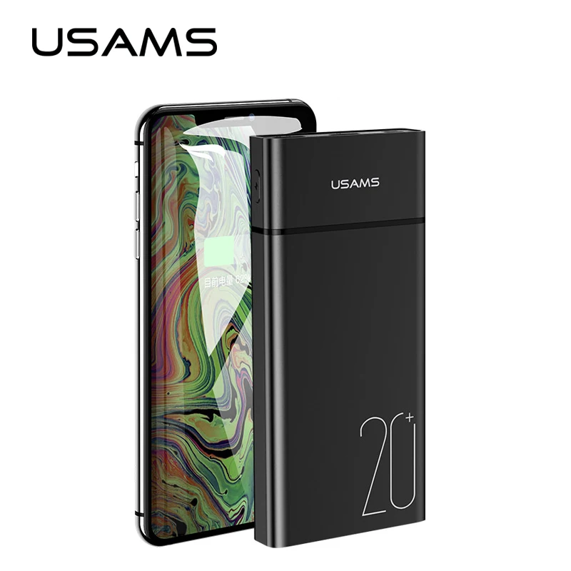USAMS Power bank 20000 мАч powerbank Портативное зарядное устройство для телефона iPhone Xiaomi power |