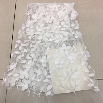 

VILLIEA High Quality Nigerian Lace Fabrics 2018 African White Net Lace Fabric Tulle Mesh Fabric For Party African Lace Fabric