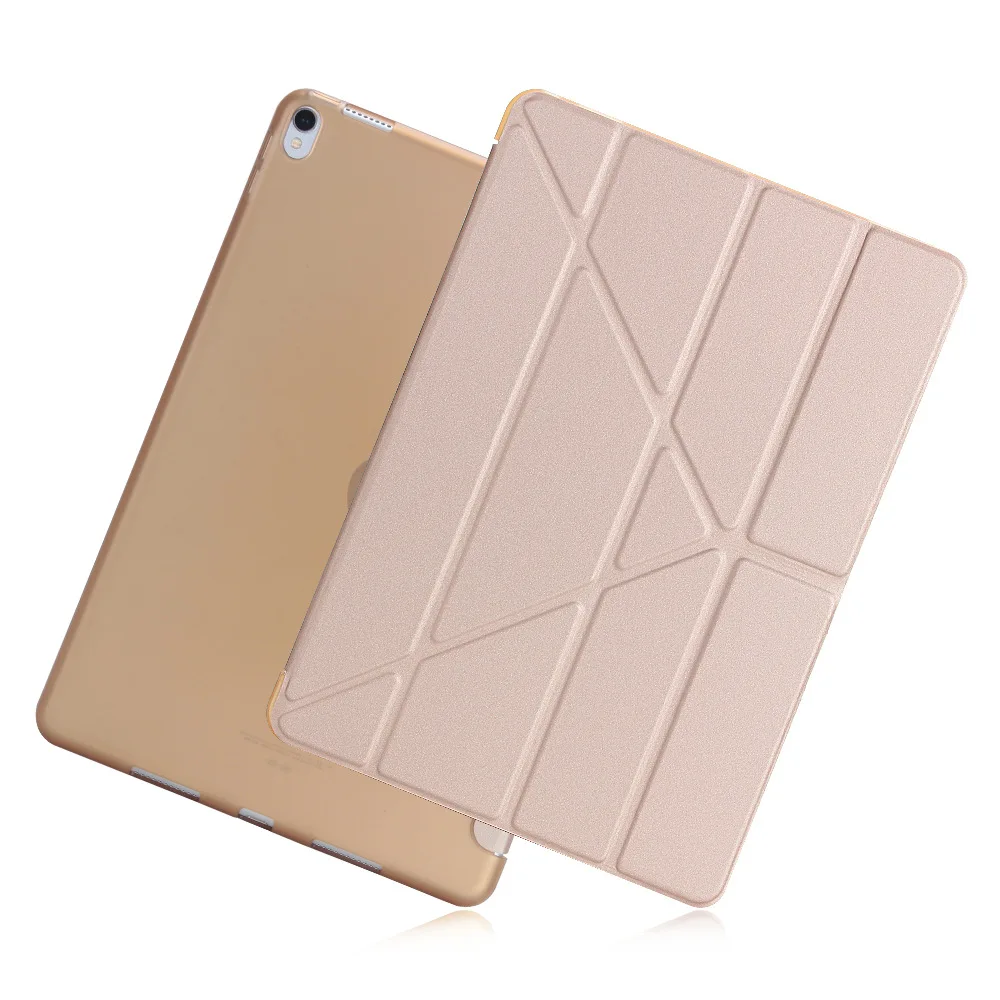 Для iPad Pro 10,5 Чехол iPad Air 3 Funda тонкий из искусственной кожи+ Силиконовый мягкий чехол для задней панели Smart Cover для iPad Pro 10,5 дюймов чехол