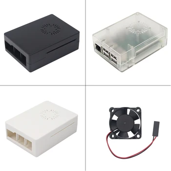 

Newest Raspberry Pi 3 B+ Case ABS Box Plastic Cover + Cooling Fan Black White Transparent for Raspberry Pi 3 Model B+/3/2