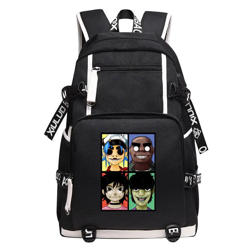 

Gorillaz Street Fighter Laptop Backpack Bag Messenger Laptop Bag Students School Book Bag Glow in Dark