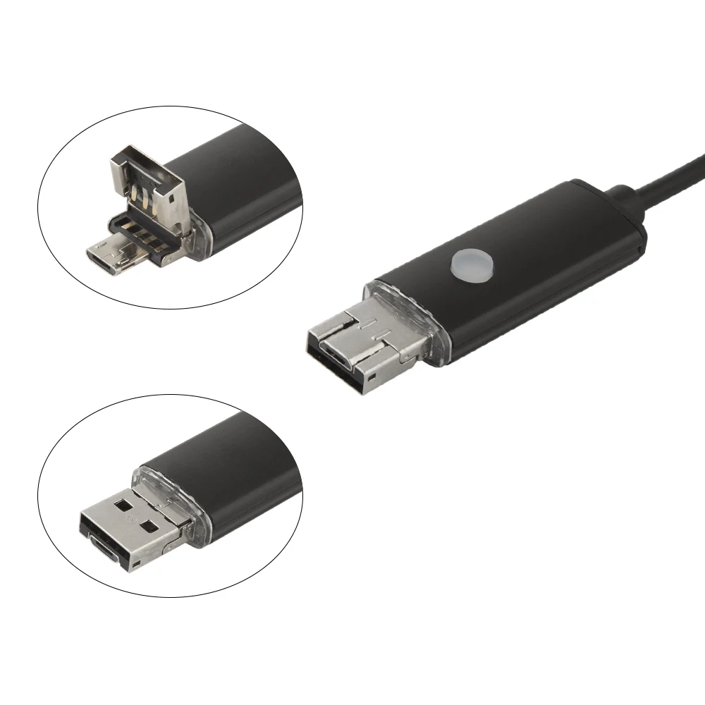 Водонепроницаемый эндоскоп JCWHCAM HD 2 МП 6 светодиодов 8 мм объектив 1 м 5 Android USB IP67