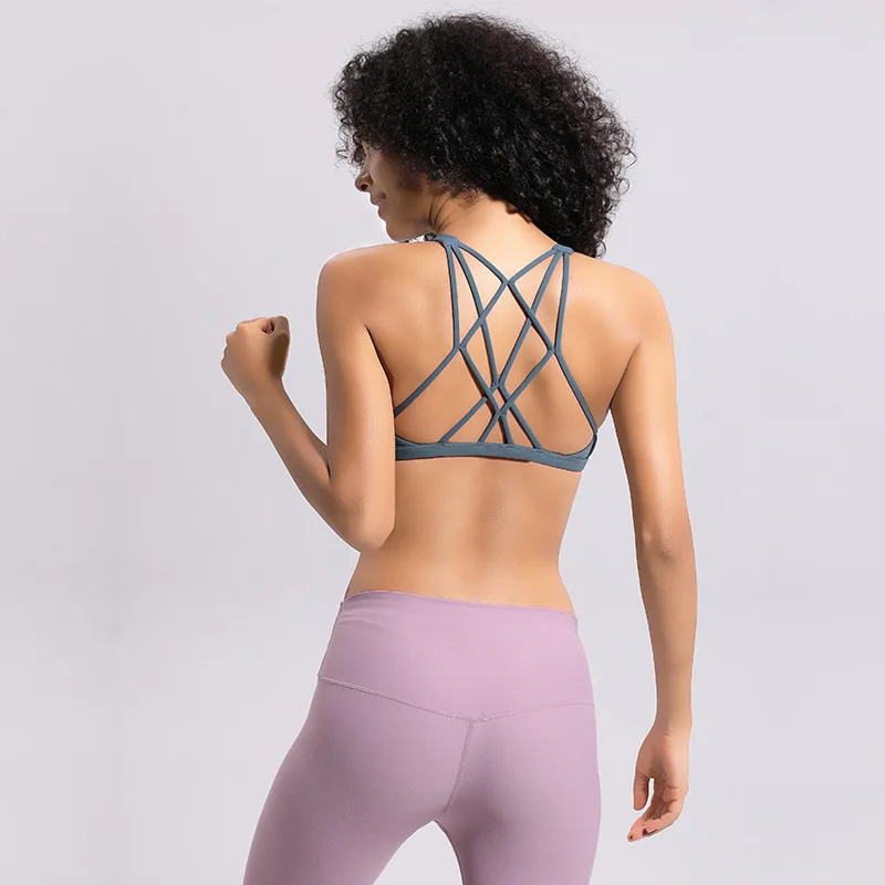  NWT Sports bra lady New Style Outdoor gym bra Bodybuilding Bras 4 way stretch fabric Tank Top runni