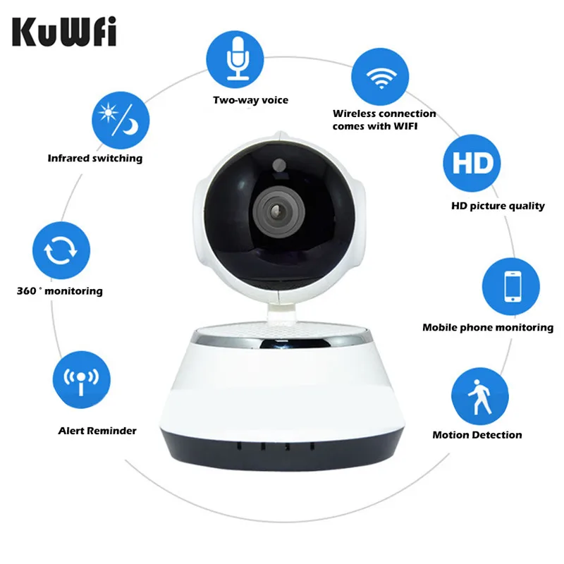 

WiFi IP Camera Wireless Network Camera CCTV Wifi Cam Megapixel Wireless Digital Security IR-Cut Night Vision Alarm System