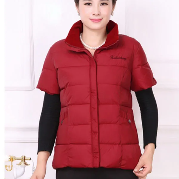 AKSLXDMMD осенний зимний модный жилет женские жилеты пальто приталенного размера плюс куртка хлопковая верхняя одежда для женщин DX309 - Цвет: Claret
