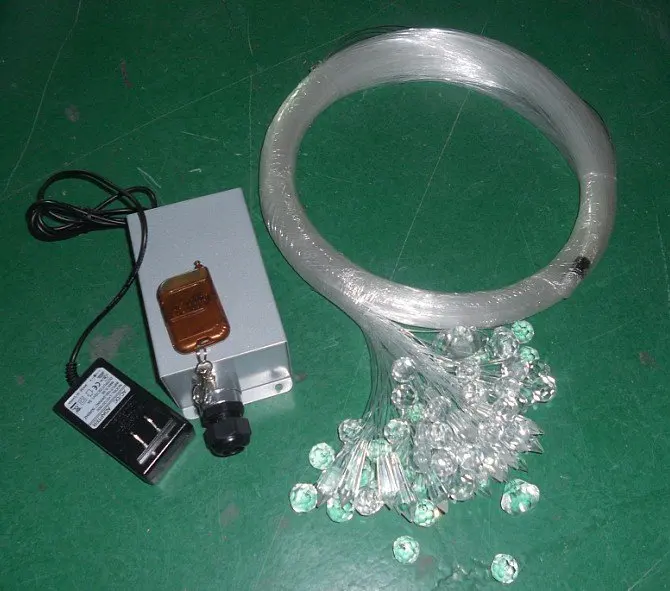 

optical fiber kit,200pcs 0.75mm PMMA +10pcs*0.75mm PMMA optical fiber in 2m length,5W led remote fiber engine