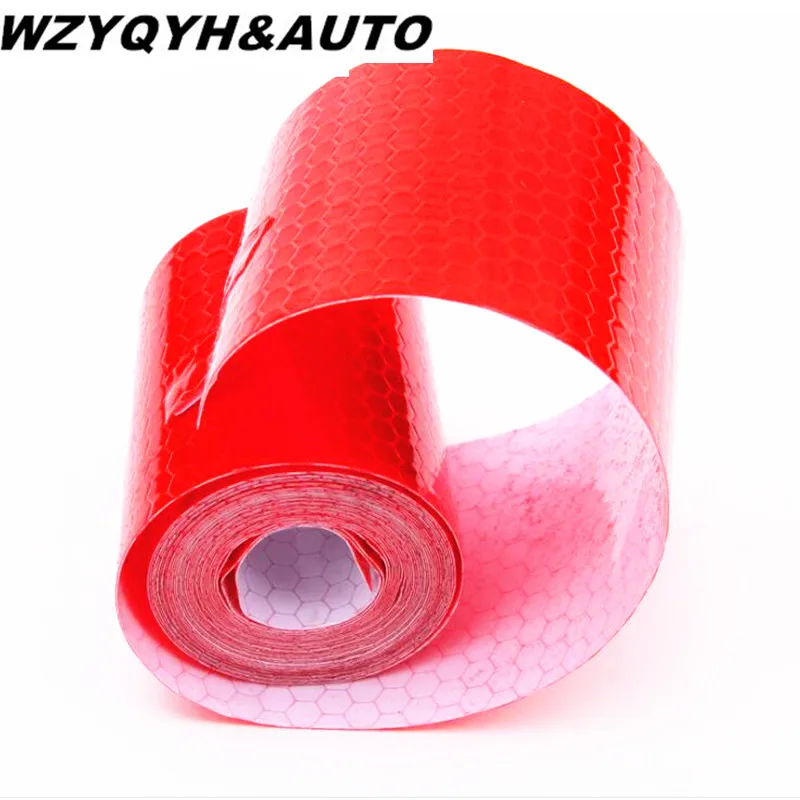 Image 5cmx3m Safety Mark Reflective tape stickers car styling Self Adhesive Warning Tape Automobiles Motorcycle Reflective Film Red