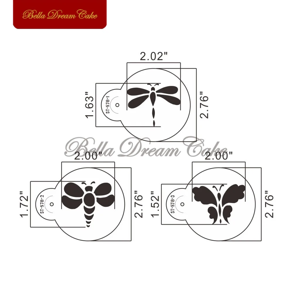 Стрекоза Бабочка пляж я люблю тебя дизайн торт трафарет печенье кофе трафареты печенье помадка плесень украшения торта инструменты