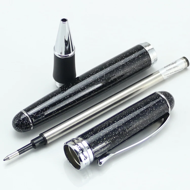JINHAO 750 черная и серебряная шариковая ручка с разноцветными песками набор канцелярских принадлежностей письменная ручка