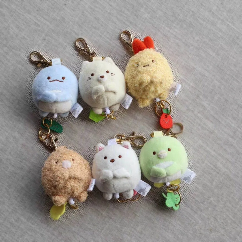 Каваи японского аниме Sumikko Gurashi San-x ручной биологический плюшевая игрушка мультфильм животных кукла кулон брелок подарок для детей