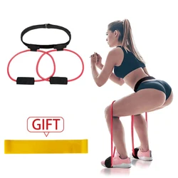 Leg Elastic Band For Fitness Women Booty Butt Resistance Bands Adjustable Waist Belt Pedal Exerciser for Glutes Muscle Workout Leg Elastic Band For Fitness Women Booty Butt Resistance Bands Adjustable Waist Belt Pedal Exerciser for Glutes Muscle Workout