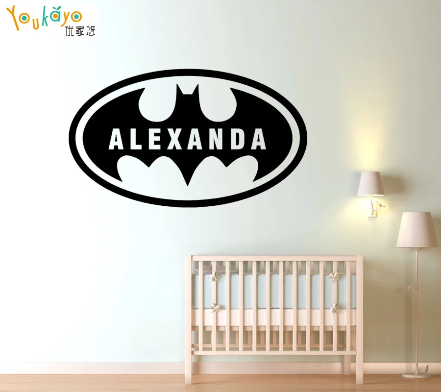 

Batman Custom Name Bat Boys Room Removable Vinyl Wall Sticker Decals Kids Room