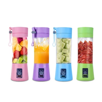 

2/4/6 Blades 380ml USB Rechargeable Blender Mixer Portable Mini Juicer Juice Machine Juice Maker Fruit Vegetable Tools