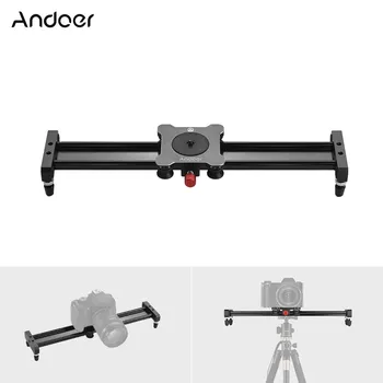 

Andoer 40cm/15.7inch Aluminum Alloy Camera Video Slider Track Rail Stabilizer Max. Load 13.2Lbs for Canon Nikon Sony DSLR Camera