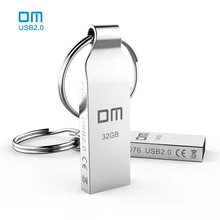 DM PD076 Metal 4GB 8GB 16GB 32GB USB Flash Pen Drive Storage Memory Disk Simple Style for Computer PC Tablet Free Shipping