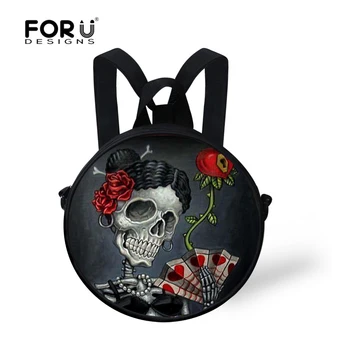 

FORUDESIGNS Children Small School Bags Vintage Rock Punk Skull Print Backpack for Kindergarten Toddler Baby Kids Mochila Infant