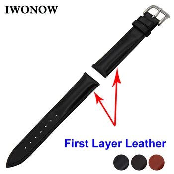 

First Layer Genuine Leather Watch Band 18mm 20mm 22mm Universal Watchband Stainless Buckle Strap Quick Release Wrist Bracelet