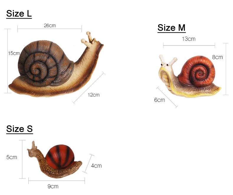 Милая смола улитка статуя открытый сад магазин бонсай декоративные скульптуры животных для дома офиса стол садовый декор, украшение