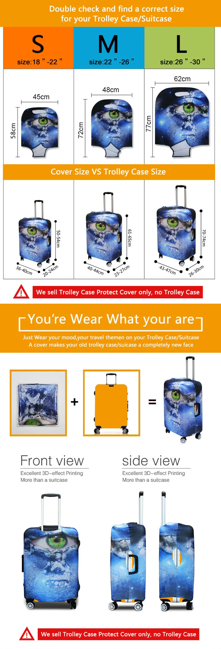 Unicorn Suitcase Cover