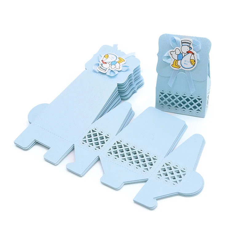 12pcs Baby Shower Favor Candy Boxes with Ribbons, Cute Boy Girl Gift Packaging for Kids... - SKU FCBR0928 - UGI Packaging