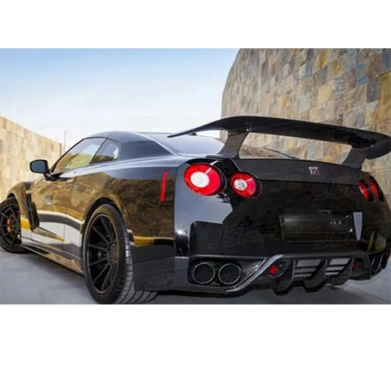 Для NISSAN GT-R GTR R35 E Стиль углеродного волокна задний спойлер, крыло, багажник 2009