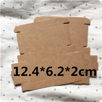 

50 pcs 12.4*6.2*2cm Retro Mini Kraft Paper Box,DIY Wedding Gift Favor Boxes,Party Candy Box,Mini Single Cake Box Packaging