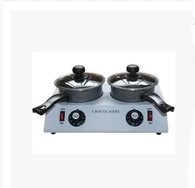 1pc Home Use 2 Pot Chocolate Melting Pot Chocolate Thermostatic Furnace Melting machine stainless steel pot