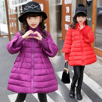 

2018 Brand Girls Winter Warm Jackets Long Thick Children Coat Kid School Princess Keep Warm Christmas Long Sleeve Outerwear