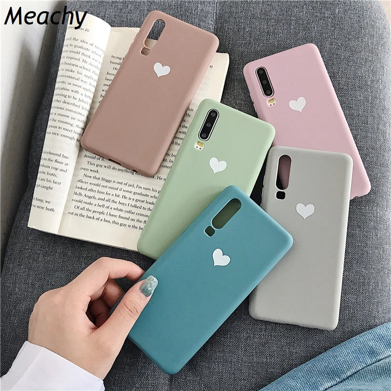 

Meachy Luminous Love Heart Phone Case Cover For Huawei P30 P20 Pro P10 Candy Soft TPU Case For Huawei Mate 20 10 Pro Honor 10 9