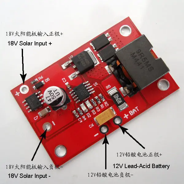 12 В постоянного тока MPPT Солнечное зарядное устройство литиевая свинцово-кислотная батарея зарядная плата контроллер W Максимальная мощность точка отслеживания 3A