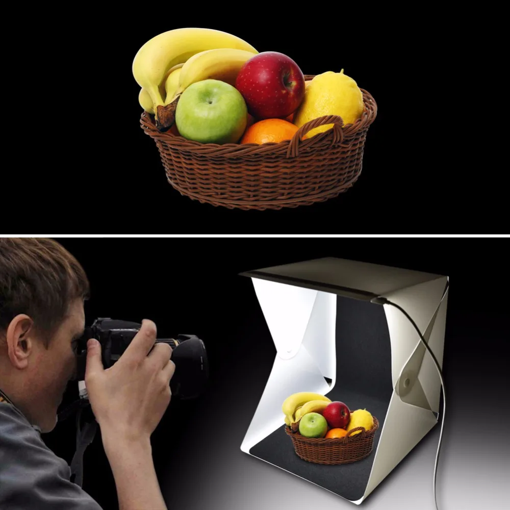 40x40x40 см складной студийный софтбокс светильник 2 панели светодиодный фон для