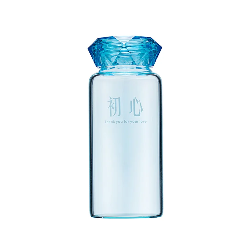 AIWILL girl Горячая боросиликатная стеклянная бутылка для воды креативная мода прозрачные милые красочные бутылки для воды - Цвет: Blue