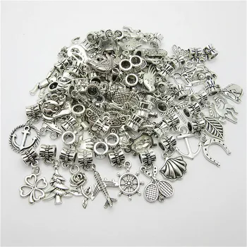 

Mix 30pcs Classic Charm Big Hole Loose Beads European Pendant fit Pandora Charms Bracelets & Necklace DIY Jewelry Making